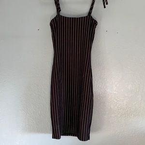 Pinstripe Bodycon Dress